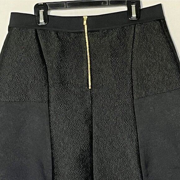 New Sandro Paris Black Textured Back Zip A Line Mini Skirt - Picture 8 of 8